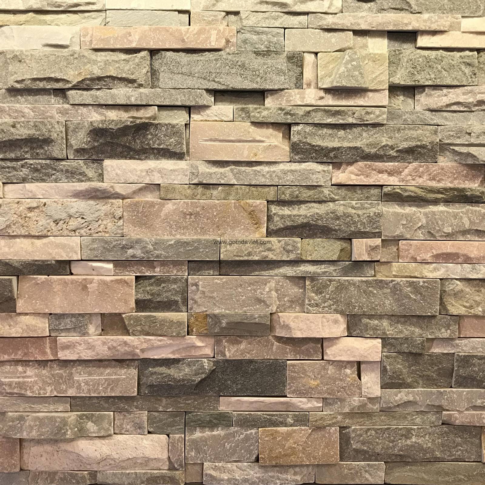 Đá ghép tổ ong vân gỗ ốp tường VDG001